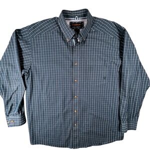 Ariat Pro Series Men Medium Western Snap Shirt Plaid‎ Long Sleeve Vent Tech